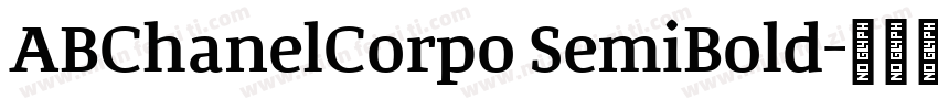 ABChanelCorpo SemiBold字体转换